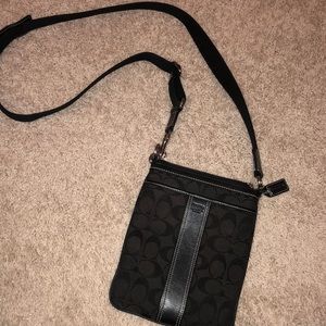 Black coach crossbody purse